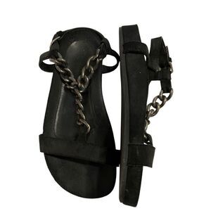 Bimba Y Lola Black Chain Strap Sandals